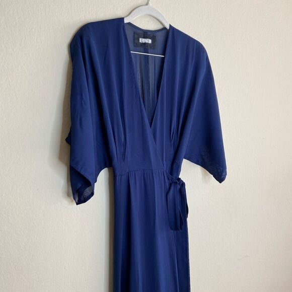 Reformation Winslow Maxi Blue Navy Dress Size S - Picture 11 of 12